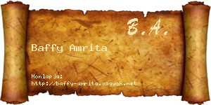 Baffy Amrita névjegykártya